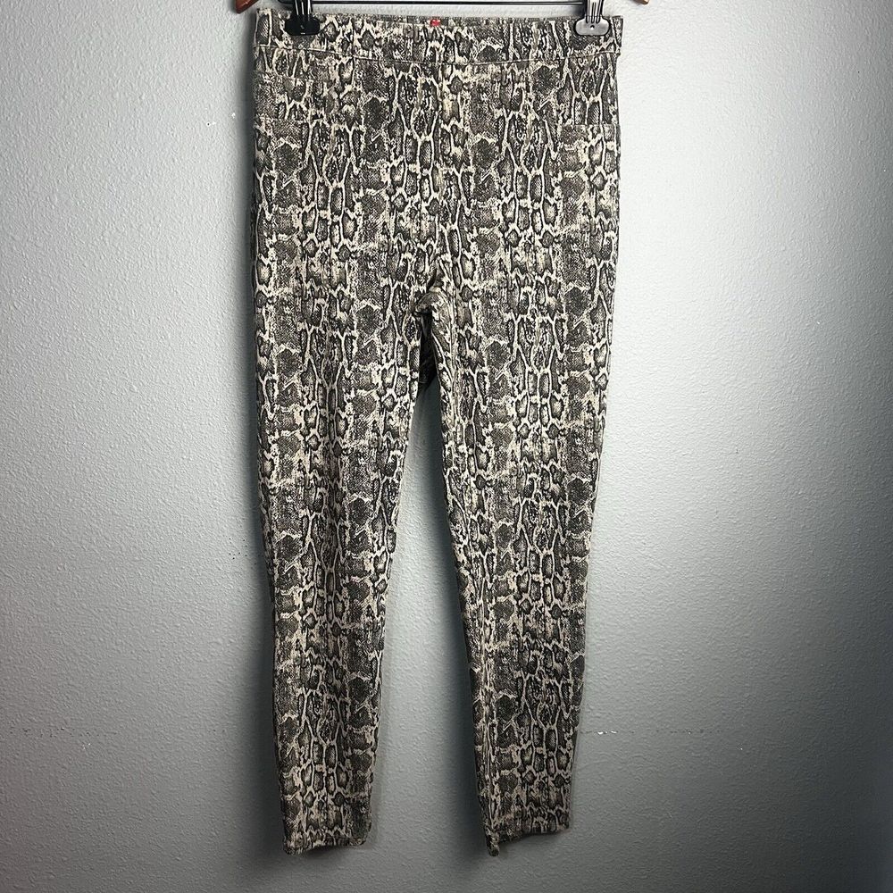 Spanx Jean-ish Ankle Leggings Taupe Snakeskin Size L Slimming Shaping Flattering